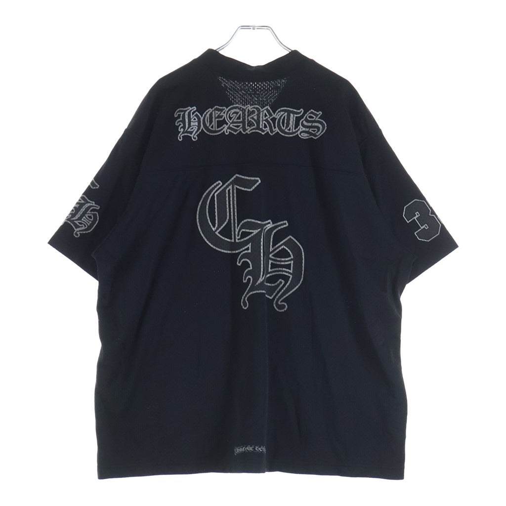 CHROME HEARTS(クロムハーツ) MESH WARM UP JERSEY CHプリントメッシュ半袖シャツ ブラック