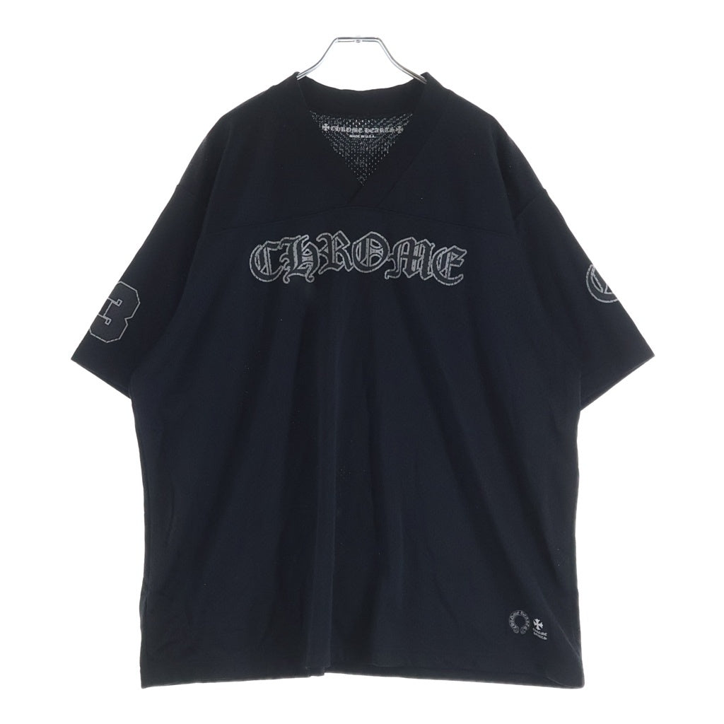 CHROME HEARTS(クロムハーツ) MESH WARM UP JERSEY CHプリントメッシュ半袖シャツ ブラック