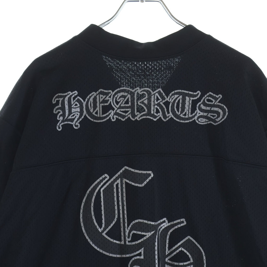 CHROME HEARTS(クロムハーツ) MESH WARM UP JERSEY CHプリントメッシュ半袖シャツ ブラック