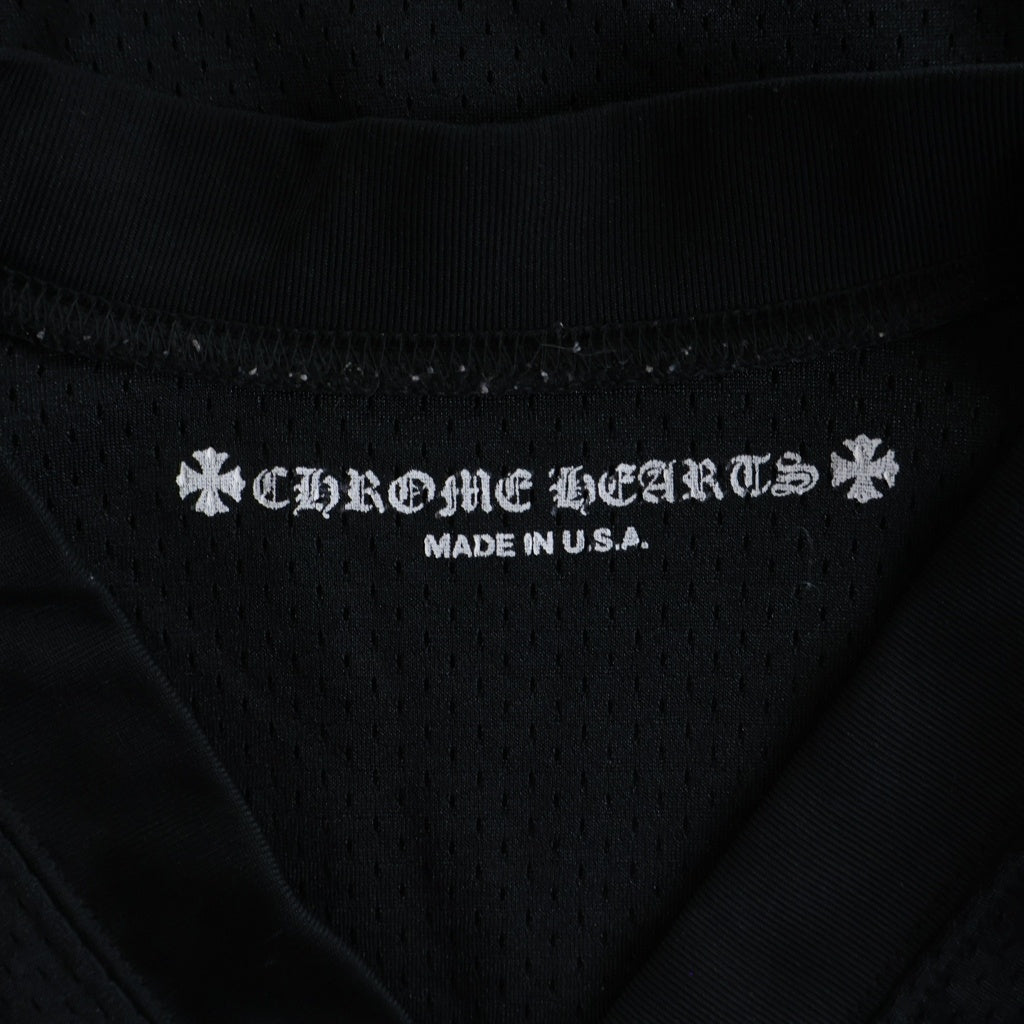 CHROME HEARTS(クロムハーツ) MESH WARM UP JERSEY CHプリントメッシュ半袖シャツ ブラック