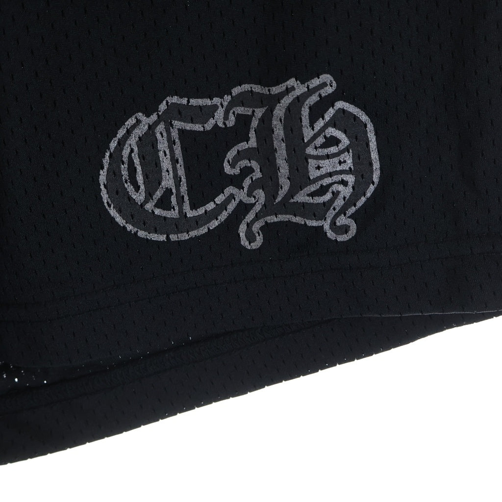 CHROME HEARTS(クロムハーツ) MESH WARM UP JERSEY CHプリントメッシュハーフパンツ ブラック