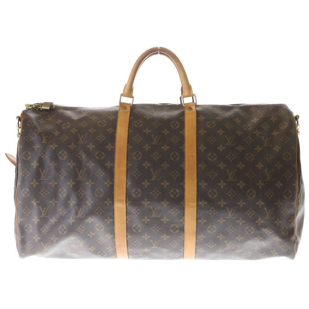 LOUIS VUITTON(ルイヴィトン) モノグラム キーポルバンドリエール60 レザーハンドショルダーボストンバッグ ブラウン M41412