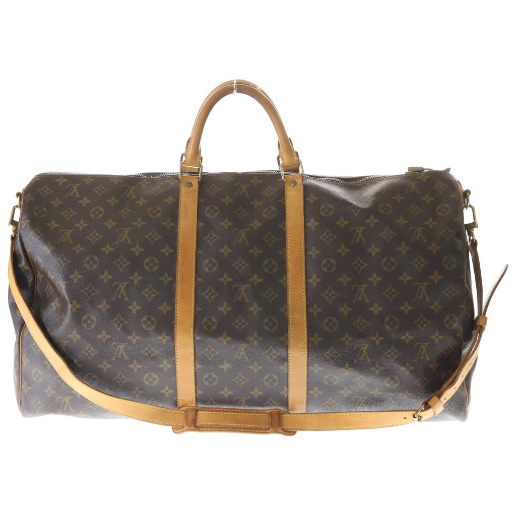 LOUIS VUITTON(ルイヴィトン) モノグラム キーポルバンドリエール60 レザーハンドショルダーボストンバッグ ブラウン M41412