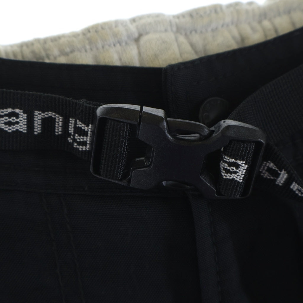 ALEXANDER WANG(アレキサンダーワン) HYBRID CARGO PANT ハイブリッド素材切替デザインカーゴスウェットパンツ ブラック/グレー -