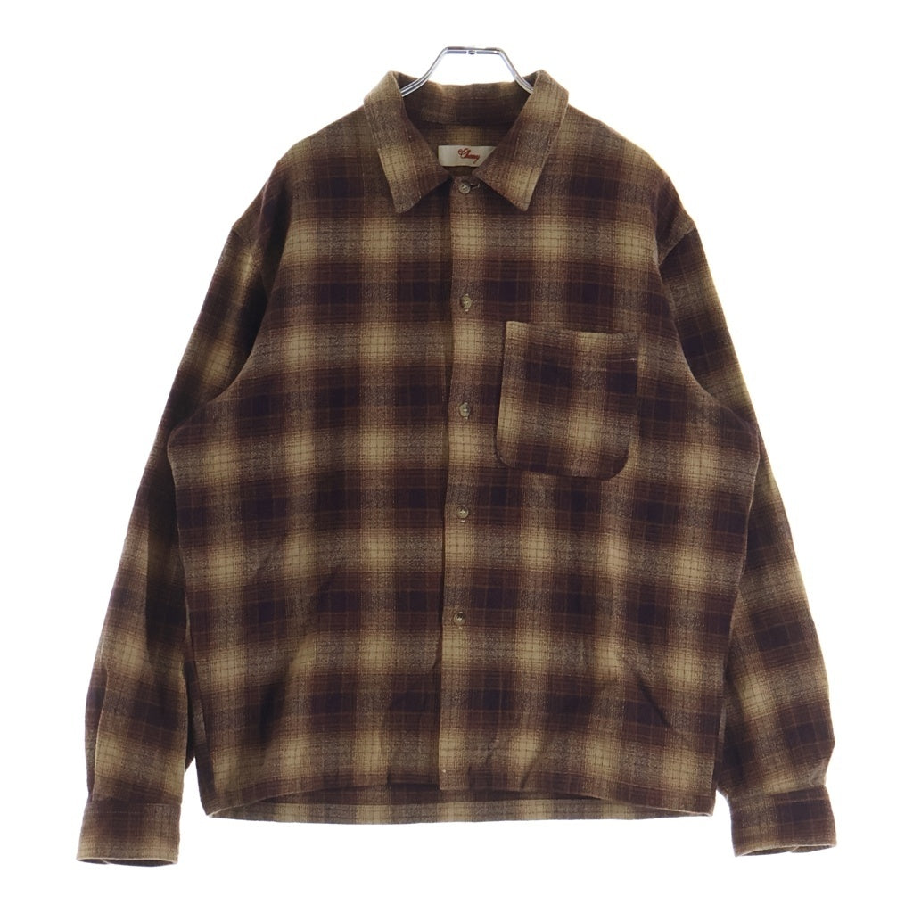 Girls Don't Cry(ガールズドントクライ) xCherry Los Angeles Western Flannel Shirt Brown xチェリーロサンゼルス ウエスタンボタンダウン長袖フランネルシャツ ブラウン ‐