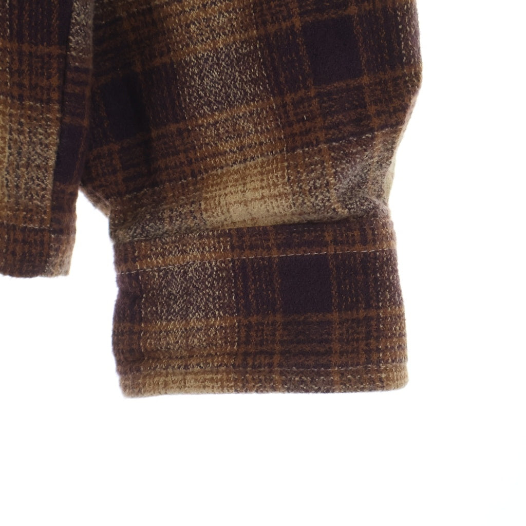 Girls Don't Cry(ガールズドントクライ) xCherry Los Angeles Western Flannel Shirt Brown xチェリーロサンゼルス ウエスタンボタンダウン長袖フランネルシャツ ブラウン ‐