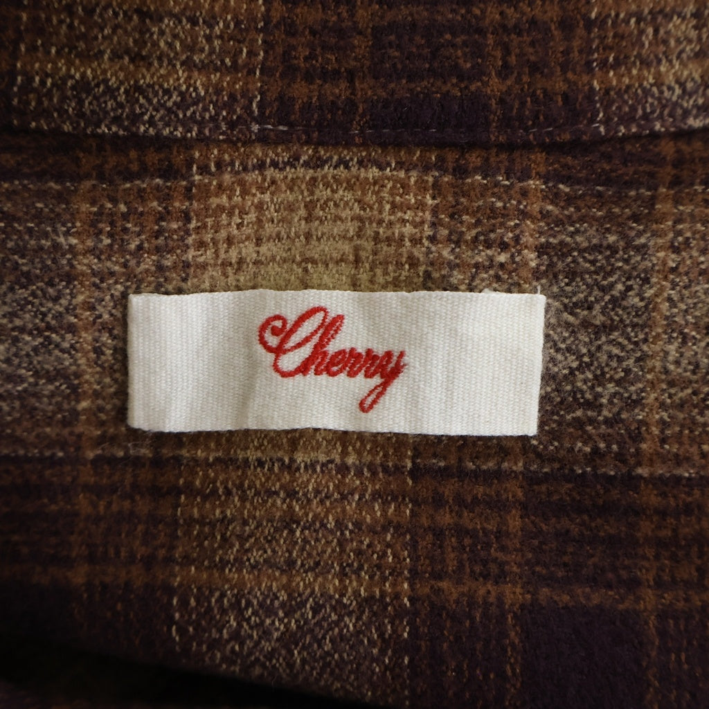 Girls Don't Cry(ガールズドントクライ) xCherry Los Angeles Western Flannel Shirt Brown xチェリーロサンゼルス ウエスタンボタンダウン長袖フランネルシャツ ブラウン ‐