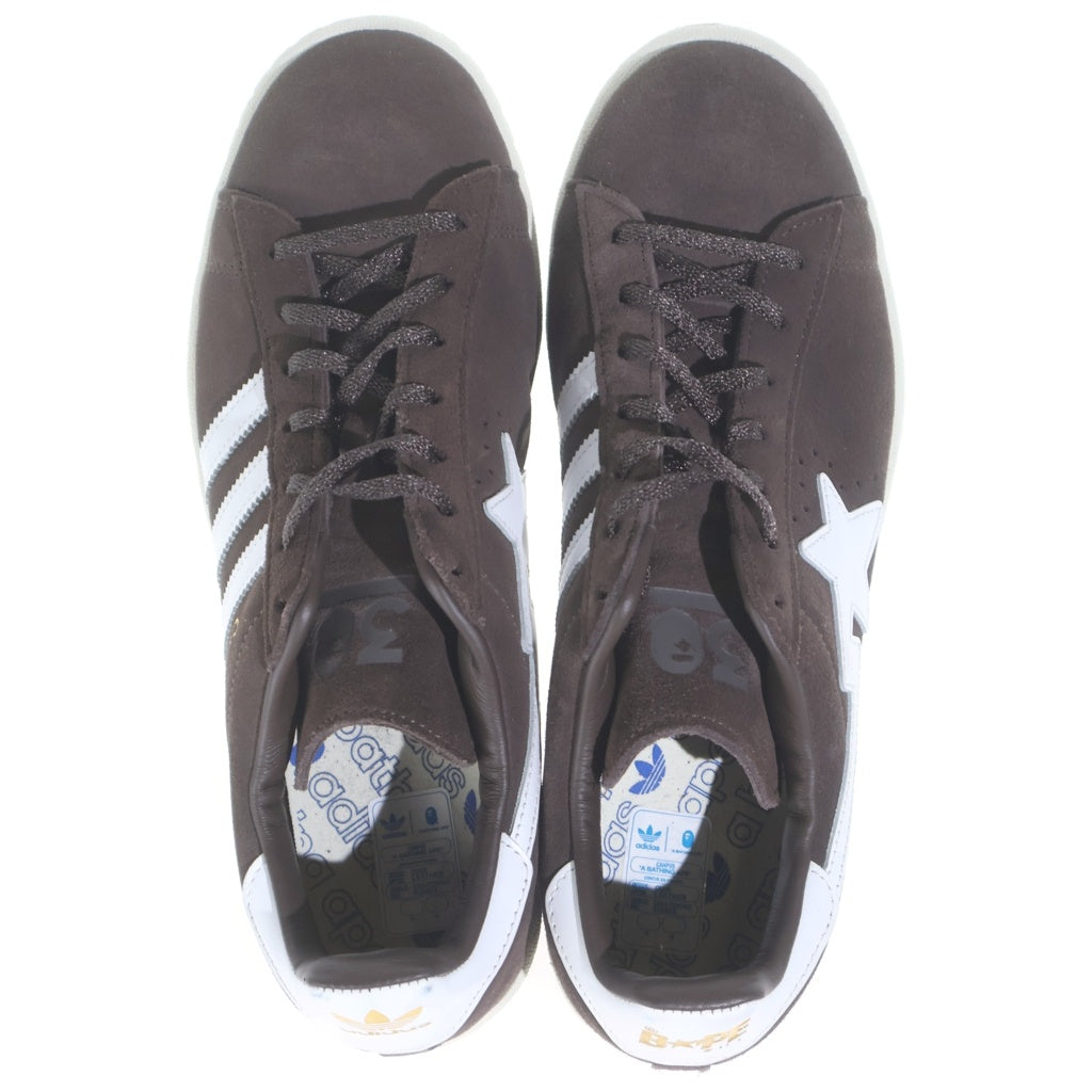 adidas(アディダス) ×A BATHING APE Campus 80s Brown ×アベイシングエイプ キャンパス ローカットスニーカー US10/28cm ブラウン IF3379