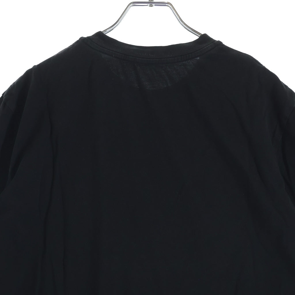 MONCLER(モンクレール) SS T-SHIRT フロントロゴプリント ワッペン クルーネック半袖Tシャツカットソー ブラック L10918C00067 8390T