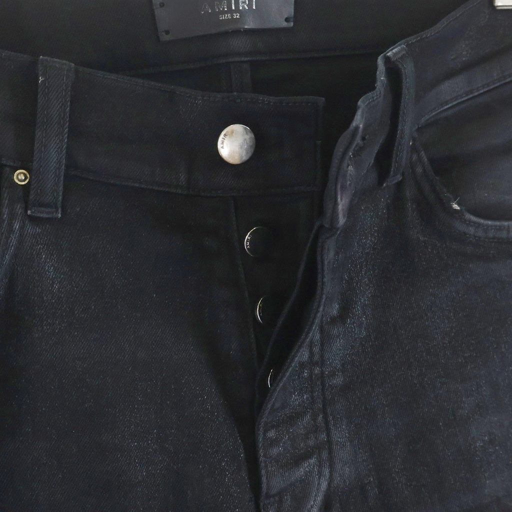 AMIRI(アミリ) Wax MX1 Jeans ワックスコーティング スキニーデニムパンツ ブラック AMDNSY1064