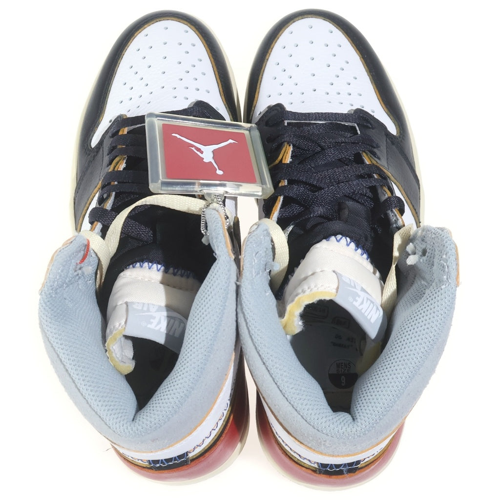 NIKE(ナイキ) ×UNION Air Jordan 1 Retro High ユニオン エアジョーダン1 レトロ ハイ OG NRG レッド ハイカットスニーカー US9/27cm BV1300-106