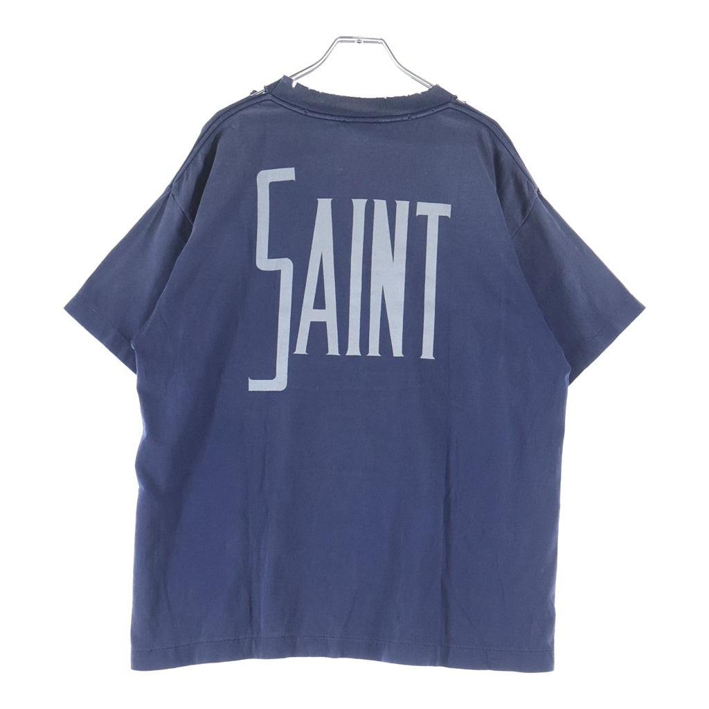 SAINT MICHAEL(セントマイケル) 25SS FANTASIA SS TEE ファンタジア クルーネック半袖Tシャツカットソー ネイビー SM-HR8-0000-C65