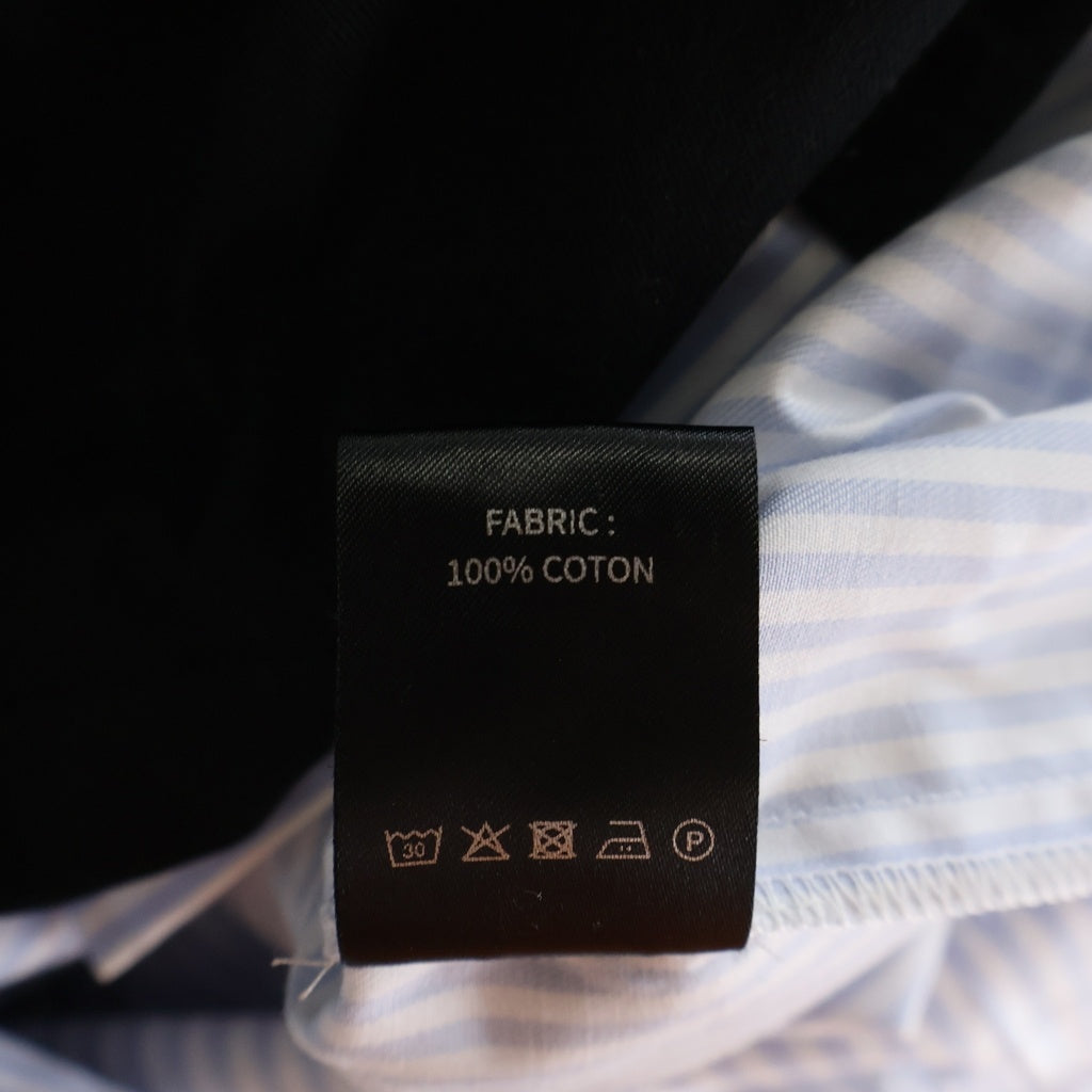 Egon Lab.(エゴンラボ) EG T-SHIRT SHIR フロントプリント レイヤード長袖シャツ ブラック/ブルー レディース SS25 SH004 A