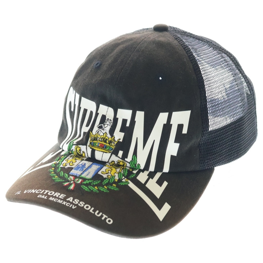 SUPREME(シュプリーム) 25AW Crest Mesh Back 6-Panel クレストメッシュバック 6パネルキャップ ブラック