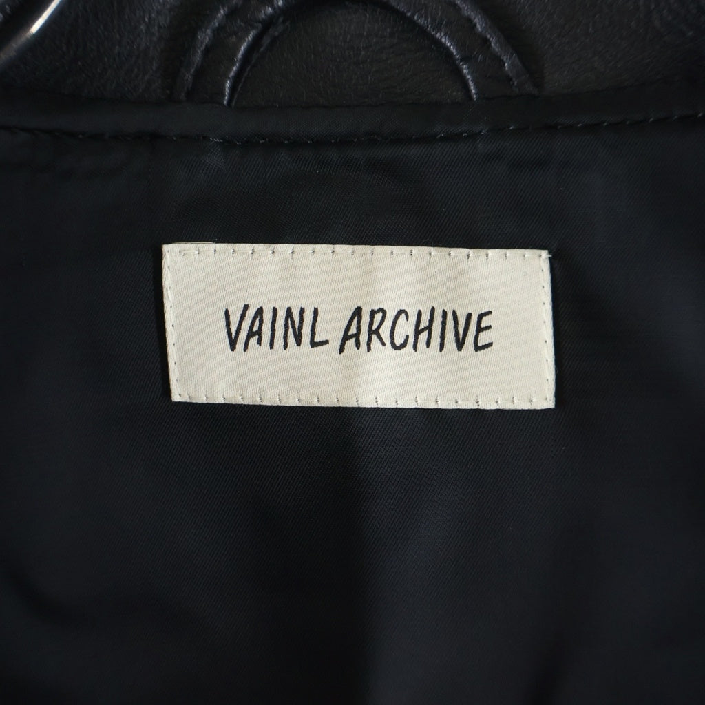 VAINL ARCHIVE(バイナルアーカイブ) PAUL ダブルライダース レザージャケット ブラック VAM21002
