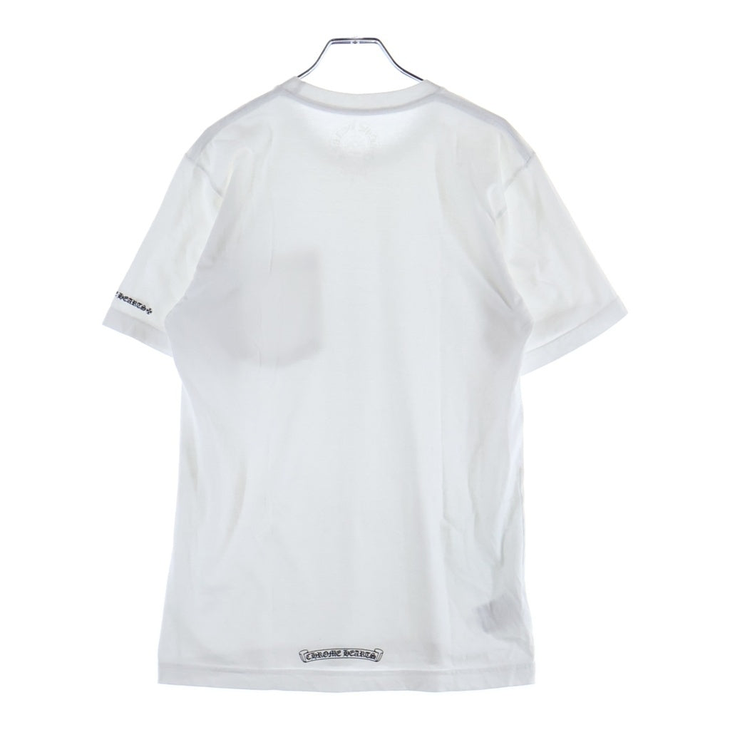 CHROME HEARTS(クロムハーツ) Neck Logo ネックロゴ クルーネック半袖Tシャツカットソー ホワイト