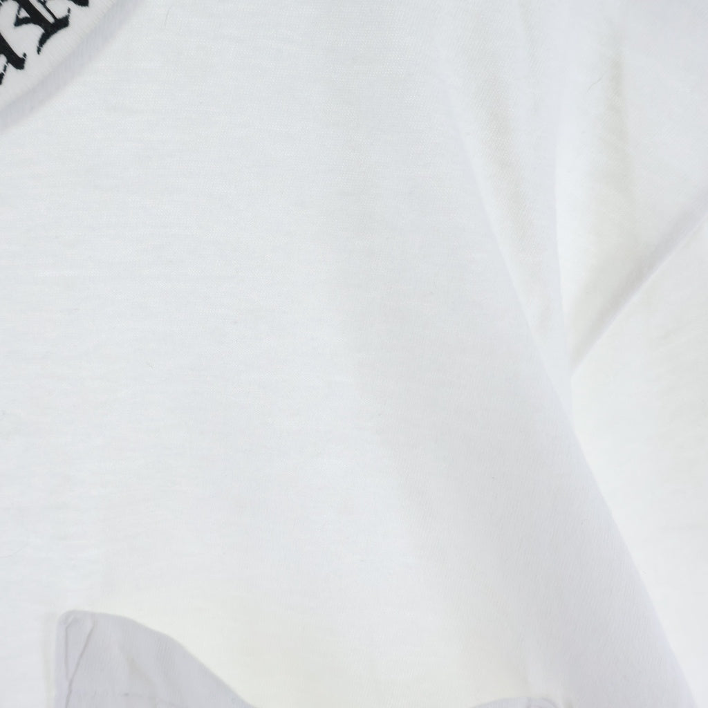 CHROME HEARTS(クロムハーツ) Neck Logo ネックロゴ クルーネック半袖Tシャツカットソー ホワイト