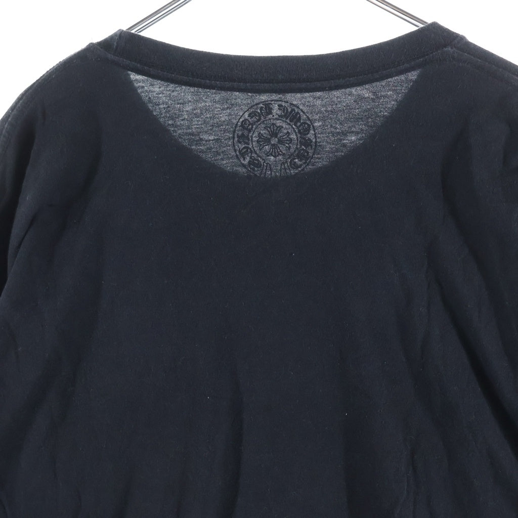 CHROME HEARTS(クロムハーツ) Neck Logo ネックロゴ アームロゴプリント クルーネック長袖Tシャツカットソー ブラック