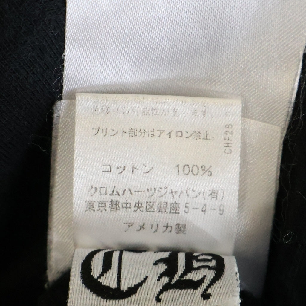 CHROME HEARTS(クロムハーツ) Neck Logo ネックロゴ アームロゴプリント クルーネック長袖Tシャツカットソー ブラック