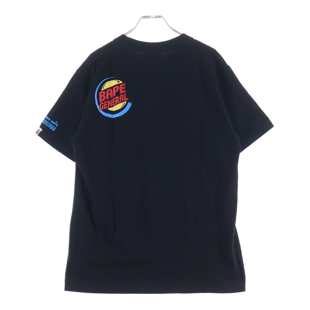 A BATHING APE(アベイシングエイプ) 90S BURGER TEE バーガープリント クルーネック半袖Tシャツカットソー ブラック