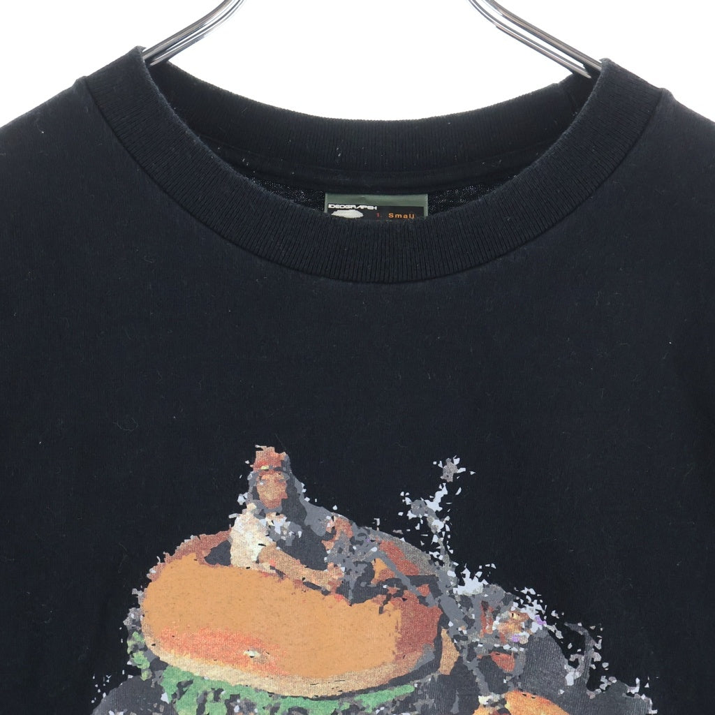 A BATHING APE(アベイシングエイプ) 90S BURGER TEE バーガープリント クルーネック半袖Tシャツカットソー ブラック