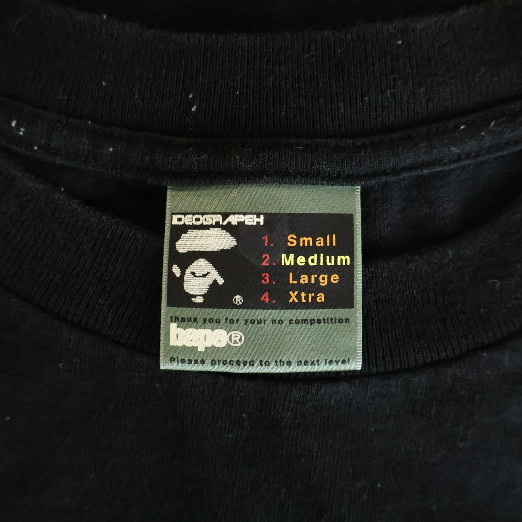 A BATHING APE(アベイシングエイプ) 90S BURGER TEE バーガープリント クルーネック半袖Tシャツカットソー ブラック