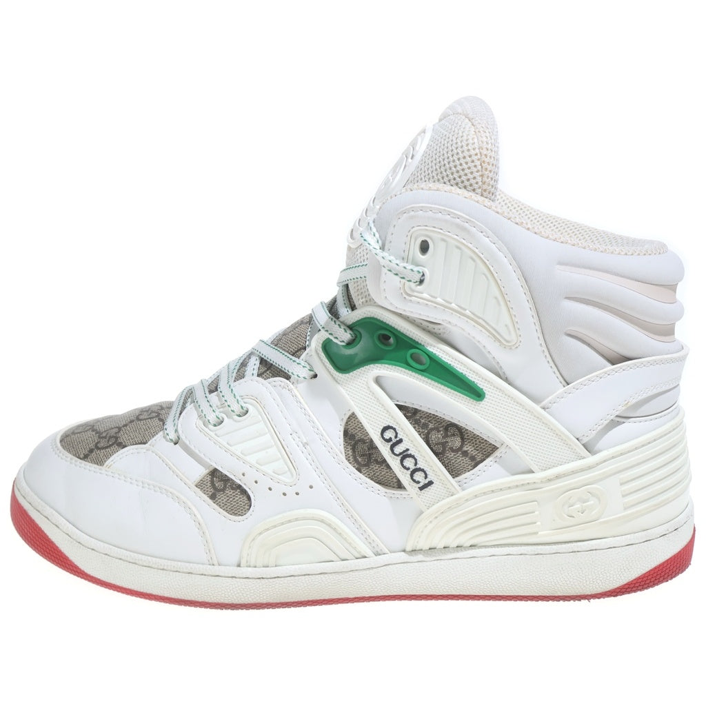GUCCI(グッチ) GGスプリーム レザー ハイカットスニーカー ホワイト 673077
