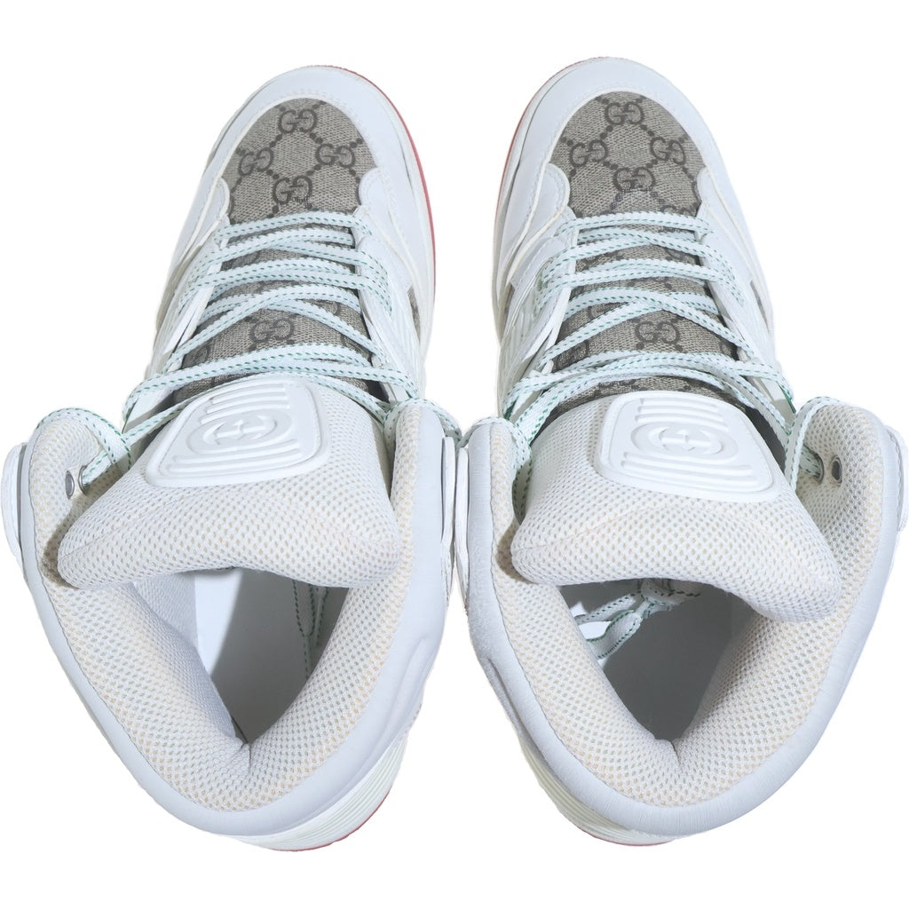 GUCCI(グッチ) GGスプリーム レザー ハイカットスニーカー ホワイト 673077