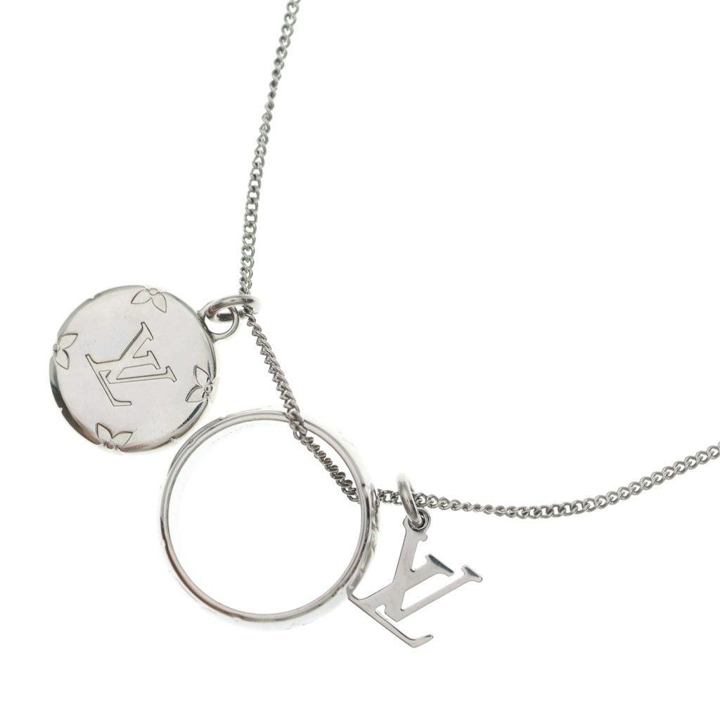 LOUIS VUITTON(ルイヴィトン) モノグラム リングネックレス ペンダント チェーン シルバー M62485