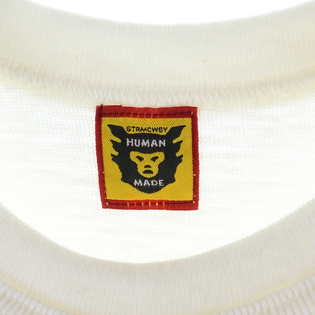 HUMAN MADE(ヒューマンメイド) KungFu T-Shirt フロントプリント クルーネック半袖Tシャツカットソー ホワイト HM11TE013