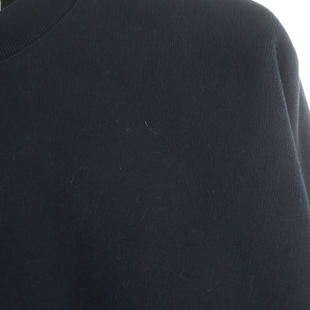 JIL SANDER +(ジルサンダープラス) ロゴパッチ クルーネック長袖スウェットトレーナー ブラック J47GU0104 J20039