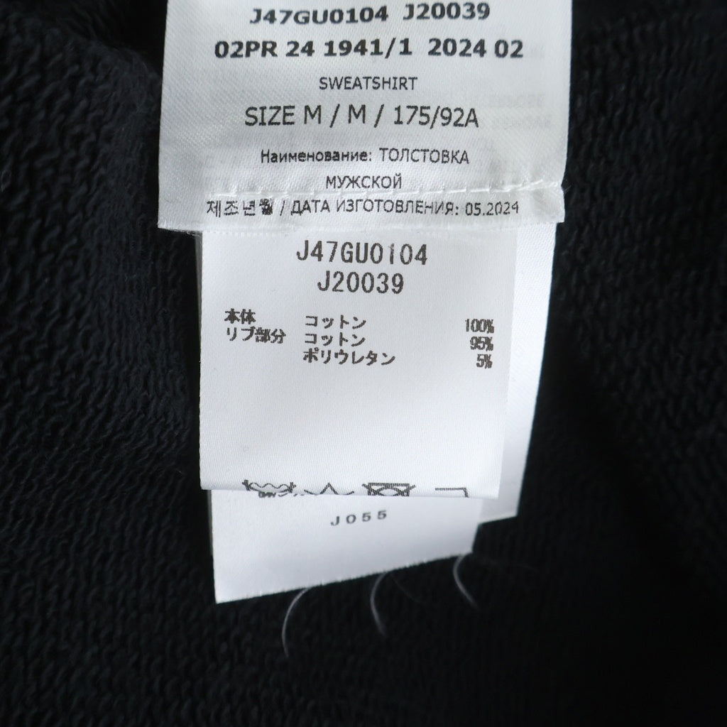 JIL SANDER +(ジルサンダープラス) ロゴパッチ クルーネック長袖スウェットトレーナー ブラック J47GU0104 J20039