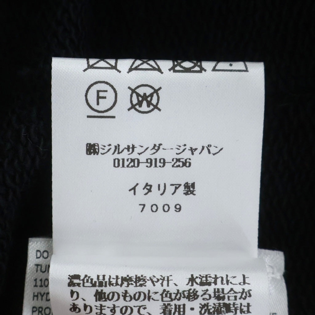 JIL SANDER +(ジルサンダープラス) ロゴパッチ クルーネック長袖スウェットトレーナー ブラック J47GU0104 J20039