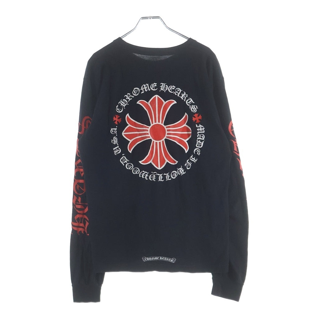 CHROME HEARTS(クロムハーツ) Made in Hollywood CHplus L/S Tee メイドインハリウッド 両面CHプラスプリント クルーネック長袖Tシャツカットソー ブラック -
