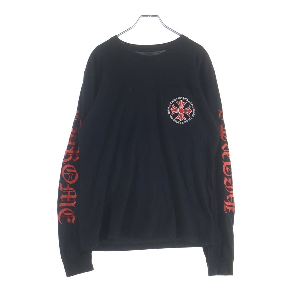 CHROME HEARTS(クロムハーツ) Made in Hollywood CHplus L/S Tee メイドインハリウッド 両面CHプラスプリント クルーネック長袖Tシャツカットソー ブラック -