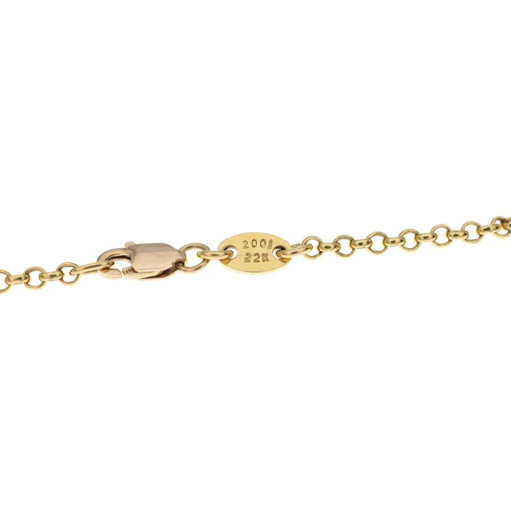 CHROME HEARTS(クロムハーツ) 22K NECKCHAIN R16 ロールチェーンネックレス 16inch ゴールド
