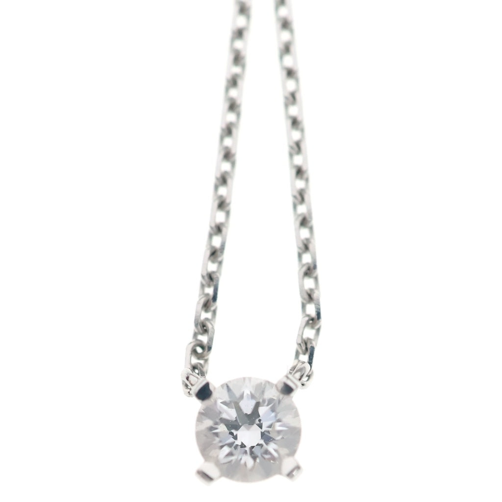 Cartier(カルティエ) K18WG 1895 ソリテール 1Pダイヤネックレス シルバー - レディース