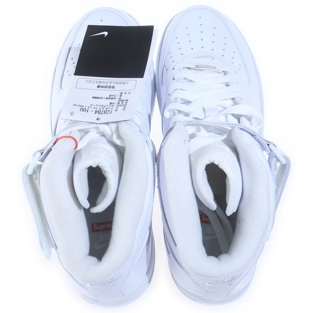 NIKE(ナイキ) ×Supreme Air Force 1 Mid シュプリーム エアフォース1 ミッドカットスニーカー ホワイト US9.5/27.5cm FZ8784-100