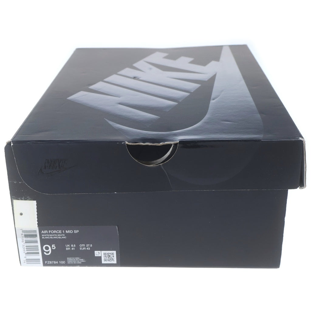 NIKE(ナイキ) ×Supreme Air Force 1 Mid シュプリーム エアフォース1 ミッドカットスニーカー ホワイト US9.5/27.5cm FZ8784-100