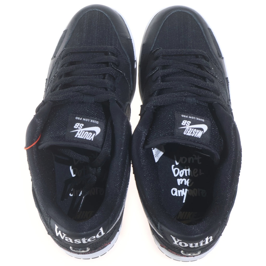 NIKE SB(ナイキエスビー) ×Wasted Youth Dunk Low Black Denim VERDY ウェイステッドユース ダンク ブラックデニム ヴェルディ ローカットスニーカー US9.5/27.5cm DD8386-001