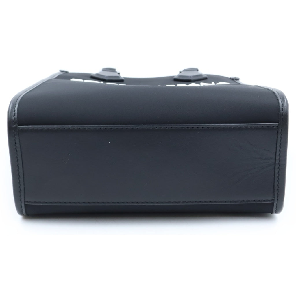 DOLCE & GABBANA(ドルチェアンドガッバーナ) ラバーロゴ ナイロン 2WAY ハンドバッグ ショルダーバッグ ブラック BM2123 AG182 レディース