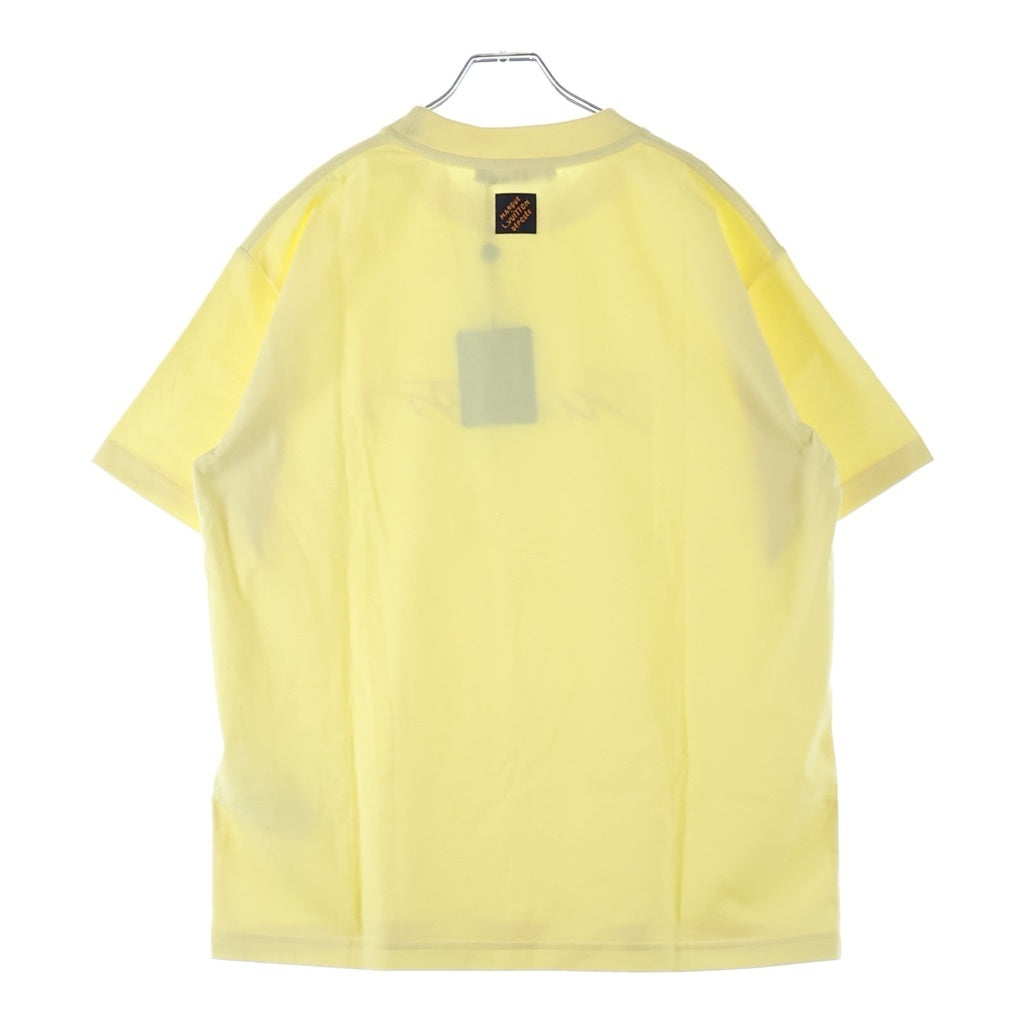 LOUIS VUITTON(ルイヴィトン) 26SS エンベリッシュド シグネチャー ショートスリーブTシャツ ロゴ刺繍 半袖Tシャツ イエロー RM262ME DT3 HUY47W
