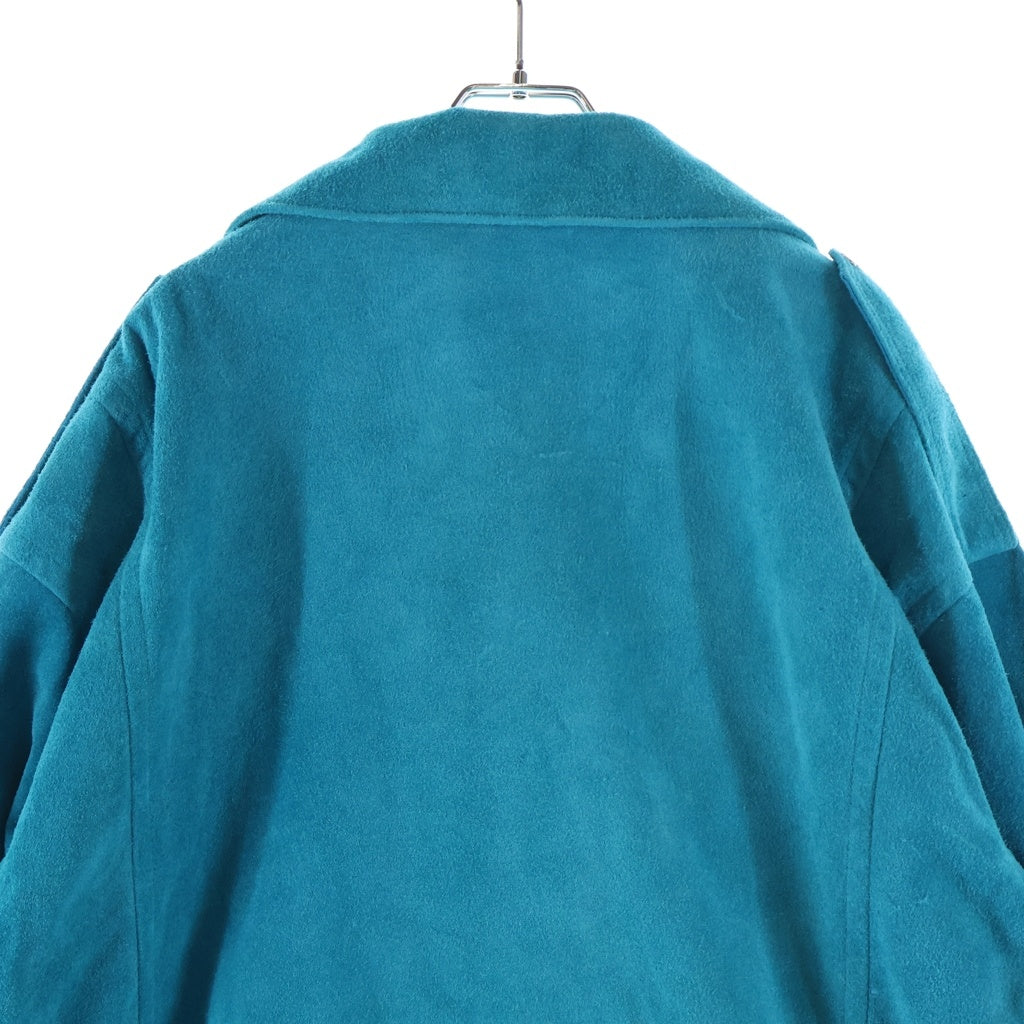 A LEATHER(エーレザー) 26SS SHORT MOTOR JACKET ショート モーター レザージャケット ブルー AUJ2608