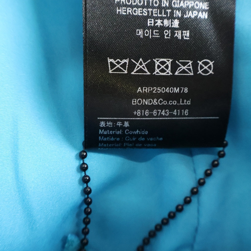 NO BRAND(ノーブランド) A LEATHER (エーレザー) 25SS Easy Wide Pants レザーワイドパンツ ブルー ARP2504