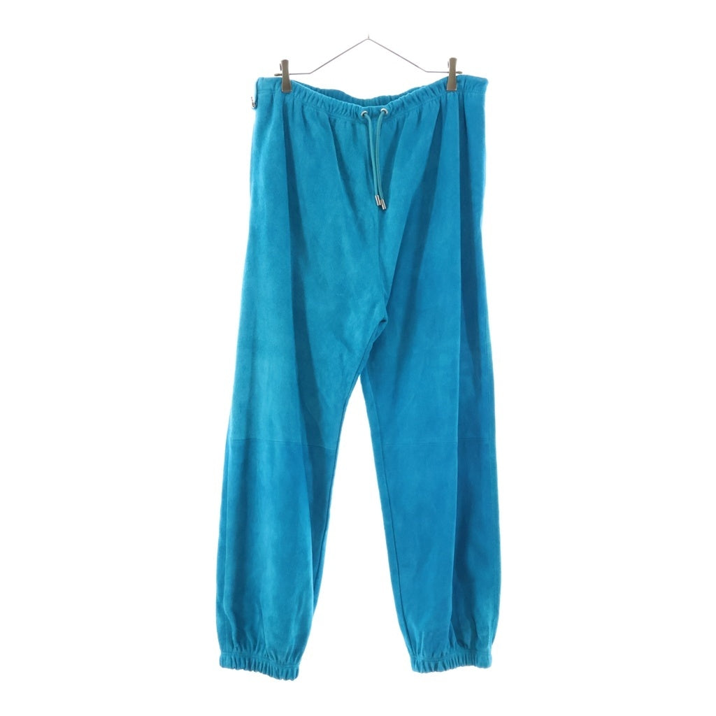 NO BRAND(ノーブランド) A LEATHER (エーレザー) 25SS Sweat Pants レザージョガーパンツ ブルー ARP2508