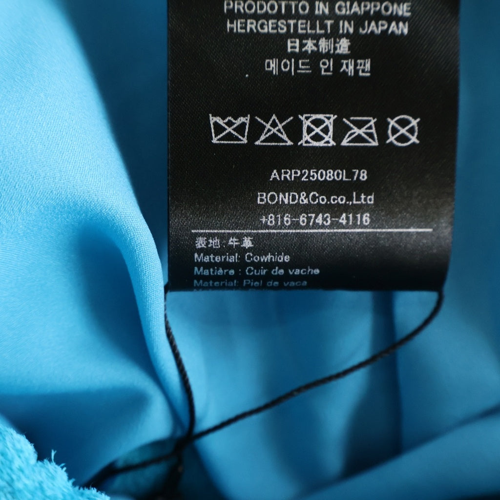 NO BRAND(ノーブランド) A LEATHER (エーレザー) 25SS Sweat Pants レザージョガーパンツ ブルー ARP2508