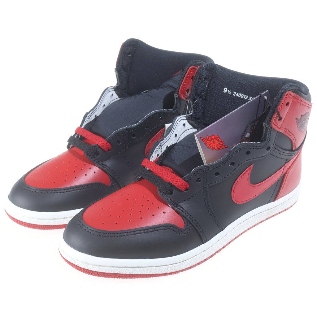 NIKE(ナイキ) Air Jordan 1 High Bred (2025) エアジョーダン1 85 ブレッド ハイカットスニーカー ブラック/レッド US9.5/27.5cm HV6674-067