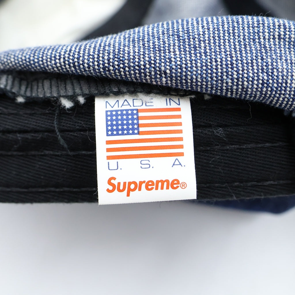 SUPREME(シュプリーム) 18SS Metal Plate Camp Cap メタルプレート ボックスロゴ デニムキャンプキャップ インディゴ