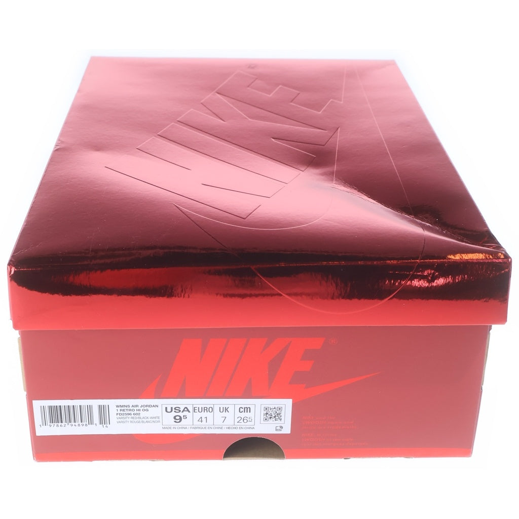 NIKE(ナイキ) WMNS Air Jordan 1 High Ruby ウィメンズ エアジョーダン1 ハイ OG ルビー ハイカットスニーカー US9.5/26.5cm レッド FD2596-602 レディース
