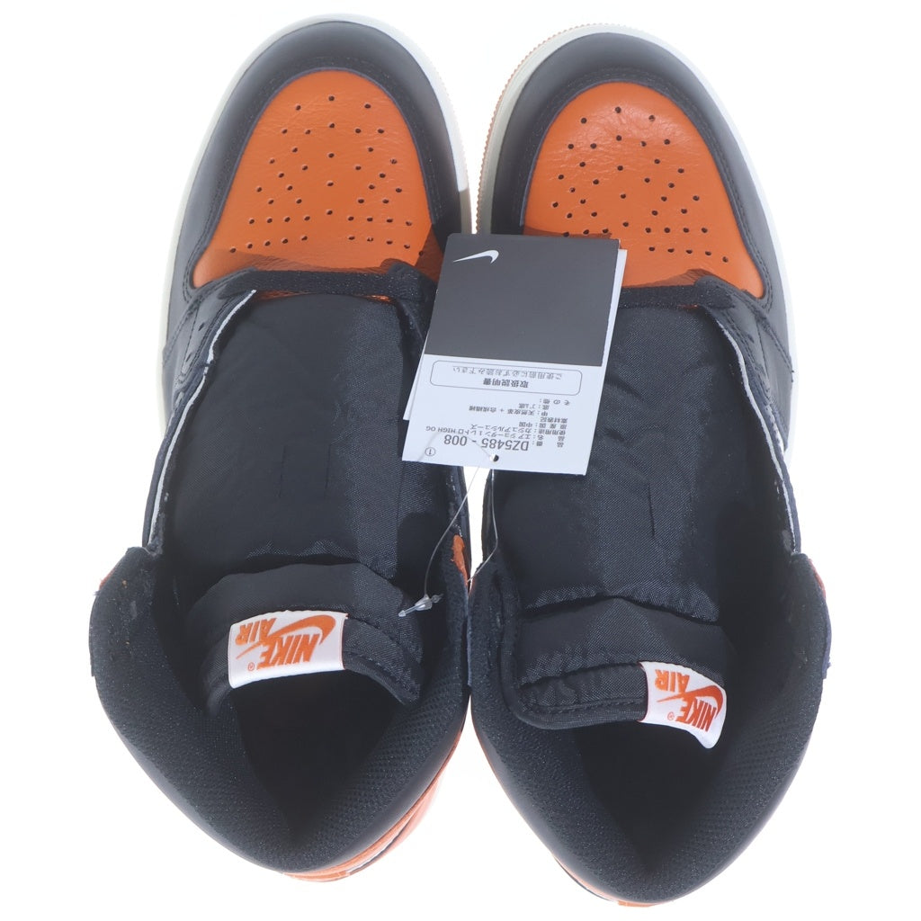 NIKE(ナイキ) Air Jordan 1 Retro High Shattered Backboard エアジョーダン1 レトロ ハイ OG シャッタードバックボード ハイカットスニーカー US9/27cm オレンジ DZ5485-008